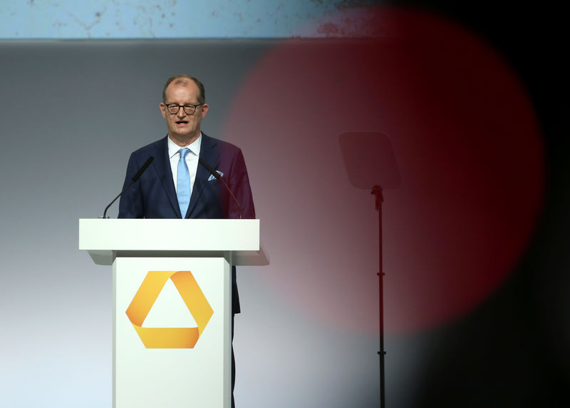 © Reuters. Commerzbank AG hold their annual general meeting of shareholders in Wiesbaden