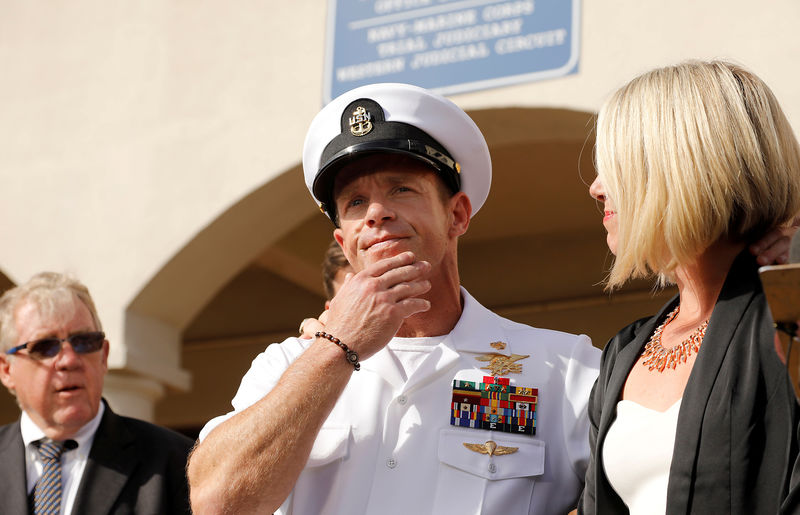 © Reuters. FILE PHOTO: Navy SEAL acquitted of major charges