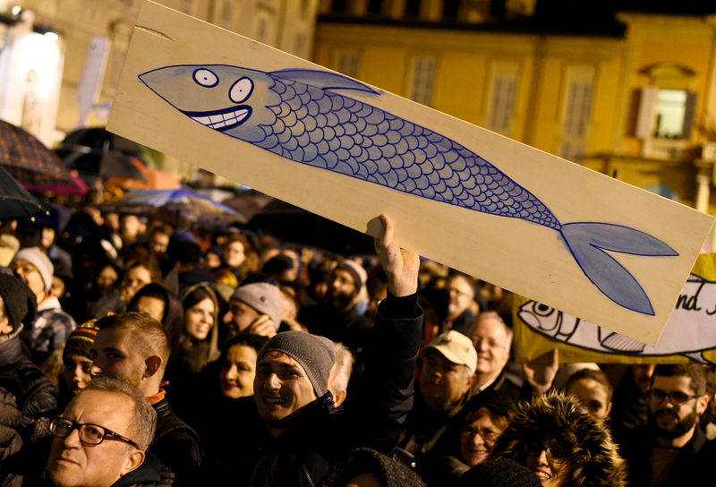 A can-do challenge? Italian 'sardines' take on Salvini
