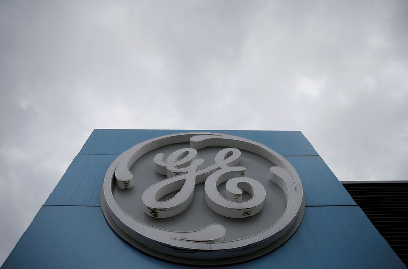 © Reuters. The logo of U.S. conglomerate General Electric is seen on the company building in Belfort