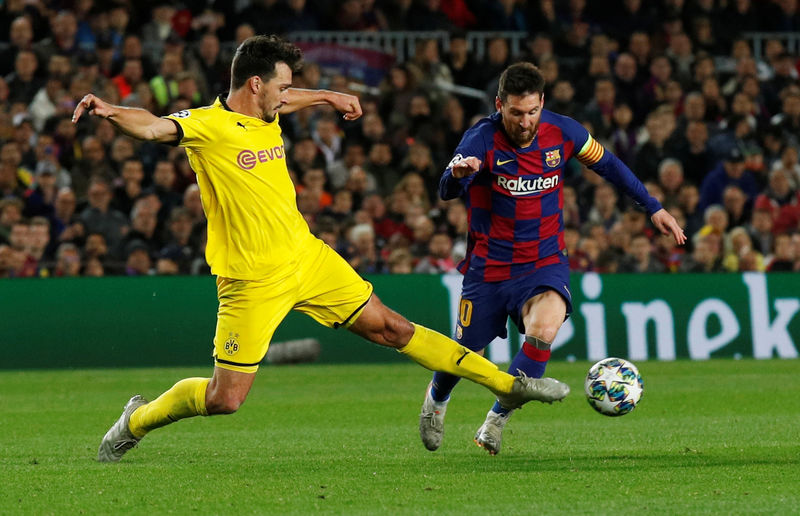 © Reuters. Champions League - Group F - FC Barcelona v Borussia Dortmund