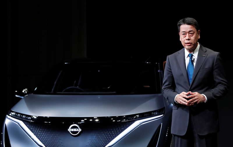 © Reuters. Nissan Motor's CEO Makoto Uchida speaks at a news conference in Yokohama