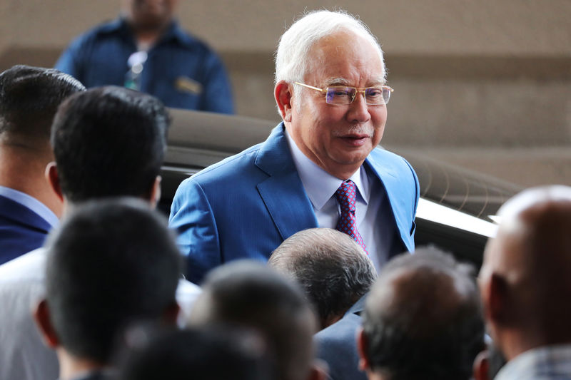 © Reuters. Former Malaysian Prime Minister Najib Razak arrives at Kuala Lumpur High Court in Kuala Lumpur