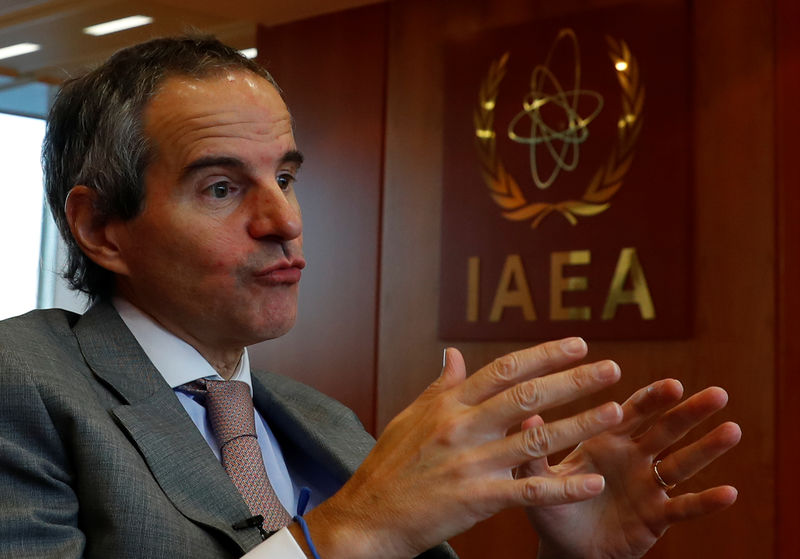 © Reuters. IAEA Director General Grossi during interview with Reuters in Vienna