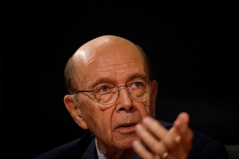 © Reuters. U.S. Secretary of Commerce, Wilbur Ross, speaks during an interview in New York