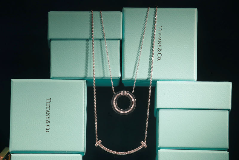 © Reuters. Tiffany & Co. jewelry is displayed in a store in Paris