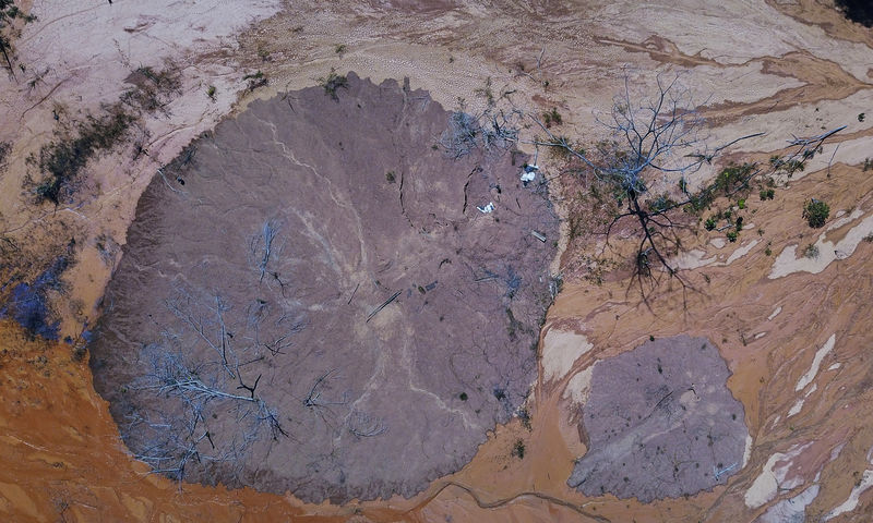 © Reuters. Imagem aérea de garimpo ilegal no Pará