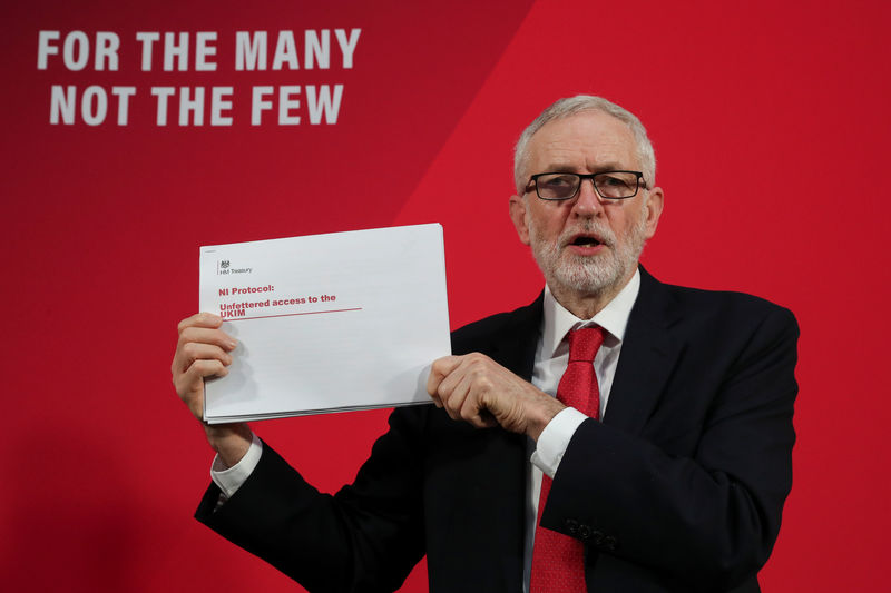 Líder trabalhista Corbyn diz ter documento confidencial que expõe &quot;fraude&quot; de Johnson no Brexit