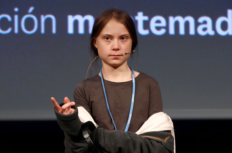 © Reuters. Ativista climática Greta Thunberg durante entrevista coletiva em Madri