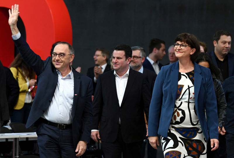 Germany's SPD slip in polls after choosing new leftist leaders