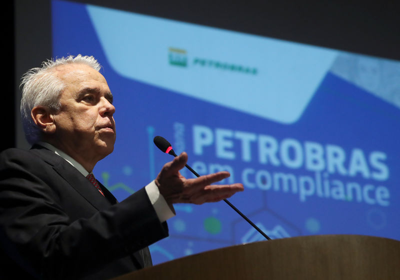 © Reuters. Roberto Castello Branco, CEO da Petrobras, discursa durante evento da empresa no Rio de Janeiro