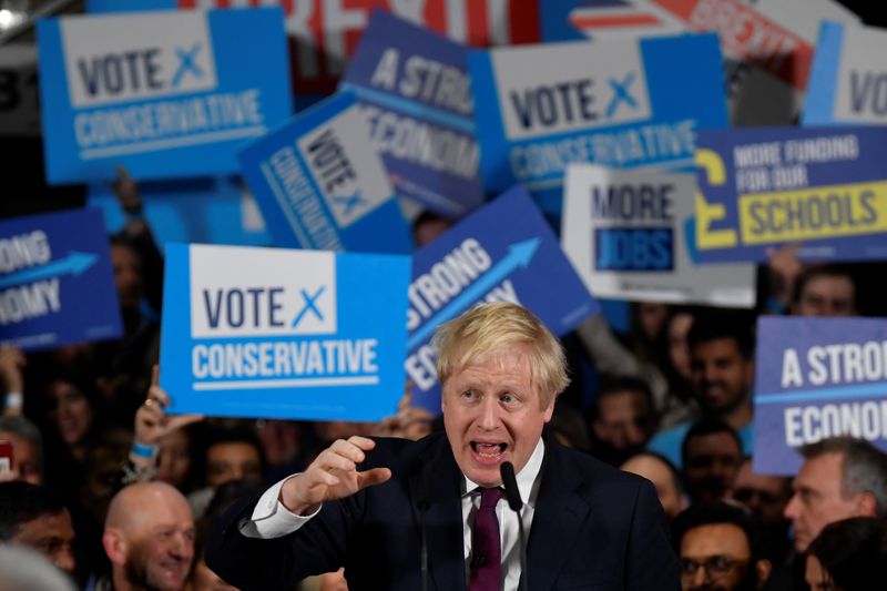 © Reuters. 英総選挙、保守党が過半数確保の見込み＝フォーカルデータ