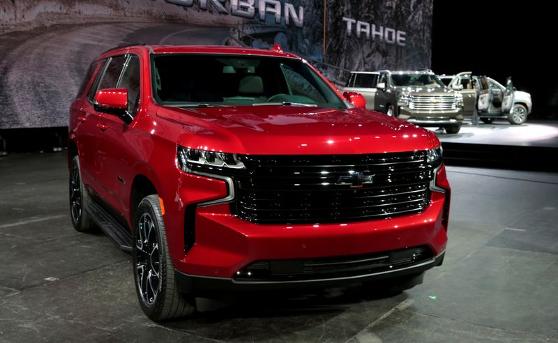 © Reuters. Chevrolet reveals the 2021 Tahoe SUV in Detroit,