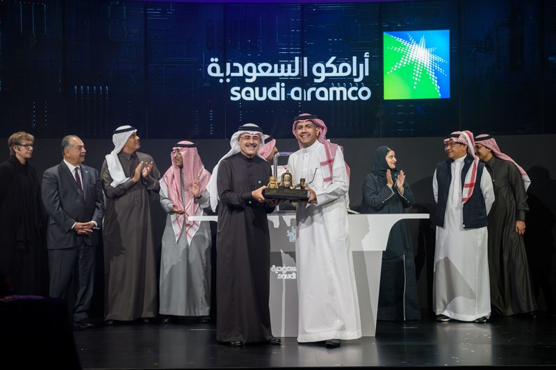 © Reuters. Amin H. Nasser, President and CEO of Aramco, attends the official ceremony marking the debut of Saudi Aramco's initial public offering (IPO) on the Riyadh's stock market, in Riyadh