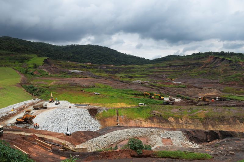 © Reuters. Vista da barragem de rejeitos da mineradora brasileira Vale que entrou em colapso em Brumadinho