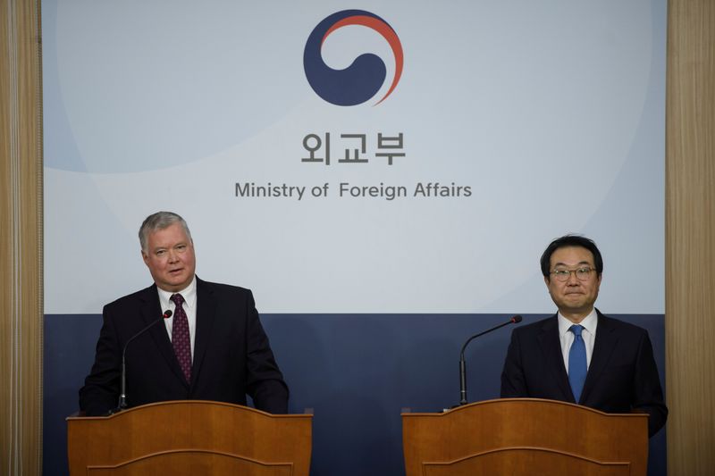 © Reuters. U.S. special representative for North Korea Stephen Biegun in Seoul