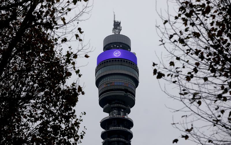 © Reuters. FILE PHOTO: BT Tower owned by British Telecom is pictured in London