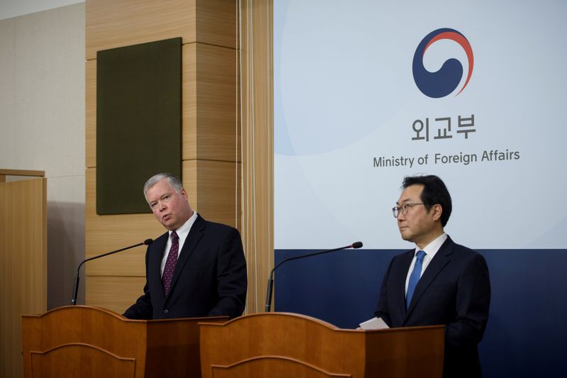 © Reuters. FILE PHOTO: U.S. special representative for North Korea Stephen Biegun in Seoul