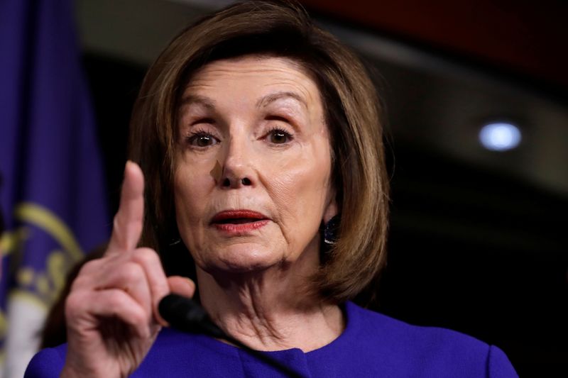 © Reuters. House Speaker Nancy Pelosi on USMCA trade agreement on Capitol Hill in Washington