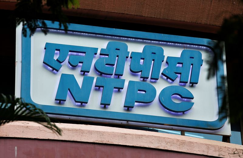 © Reuters. A signboard of NTPC (National Thermal Power Corporation Limited) is seen outside its office in Mumbai