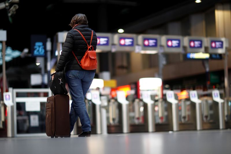 French travelers face train disruption as pension strikes go on