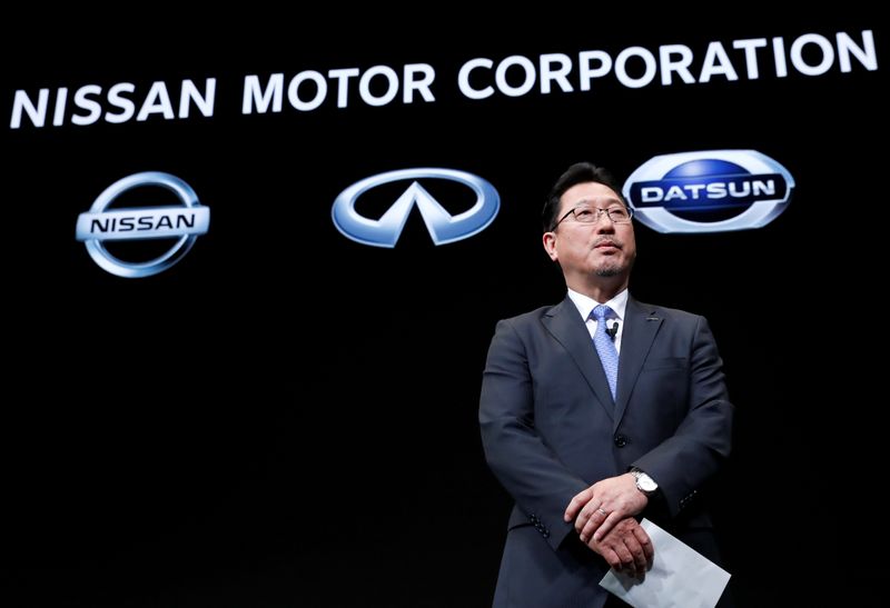 © Reuters. FILE PHOTO: Nissan Motor's executive officer vice-COO Jun Seki attends a news conference in Yokohama