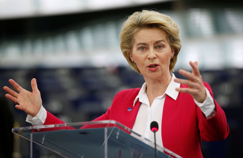 © Reuters. Presidente da Comissão Europeia, Ursula von der Leyen