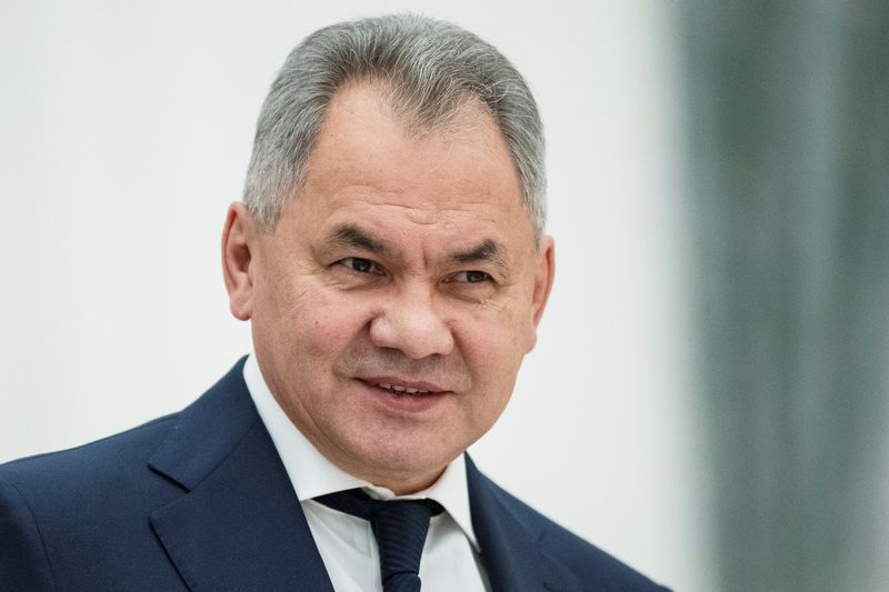 © Reuters. Russia's Defence Minister Sergei Shoigu waits for a meeting of the Pobeda (Victory) Organizing Committee at the Kremlin in Moscow