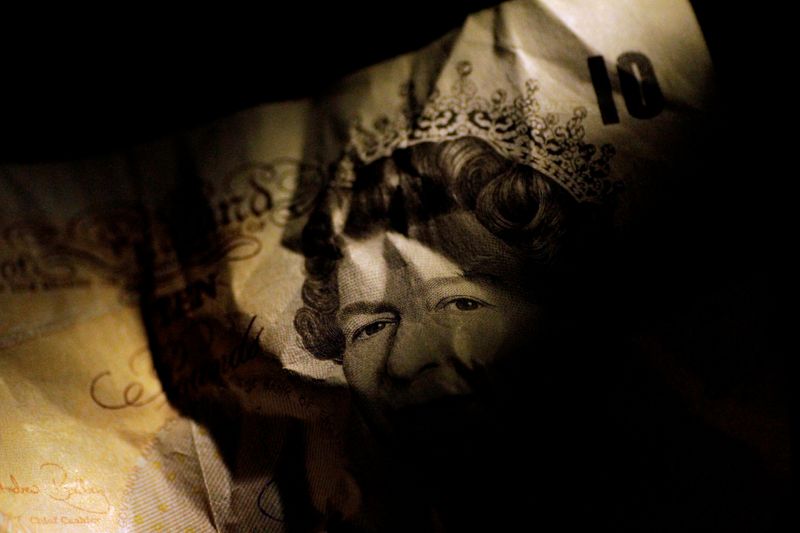 © Reuters. FILE PHOTO:  Illustration photo of a British Pound Sterling note