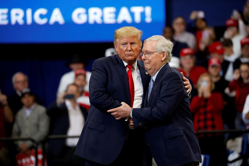 © Reuters. FILE PHOTO: President Donald Trump holds a campaign rally in Lexington, Kentucky