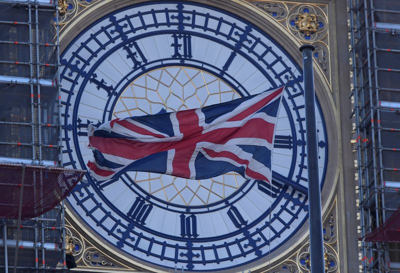 © Reuters. FILE PHOTO:  A face of the Big Ben clock tower is seen at The Houses of Parliament in London
