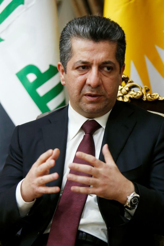 رئيس وزراء كردستان العراق يقول إنه ناقش التطورات مع بومبيو