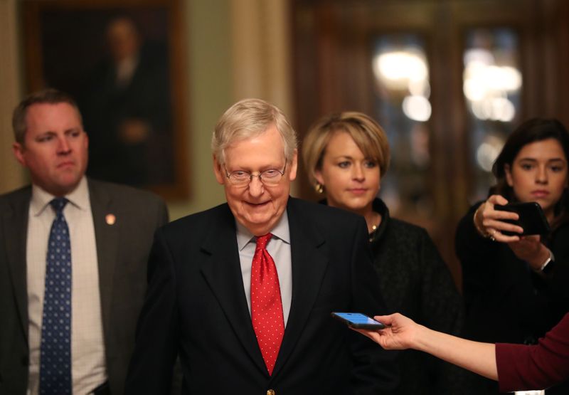 © Reuters. FILE PHOTO: Majority Leader Mitch McConnell on Capitol Hill