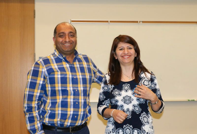 © Reuters. University of Alberta professors Mojgan Daneshmand and Pedram Mousavi pose in an undated family photo