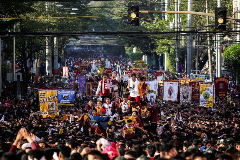 Philippines' Catholics parade 'Black Nazarene' in celebration of Christ