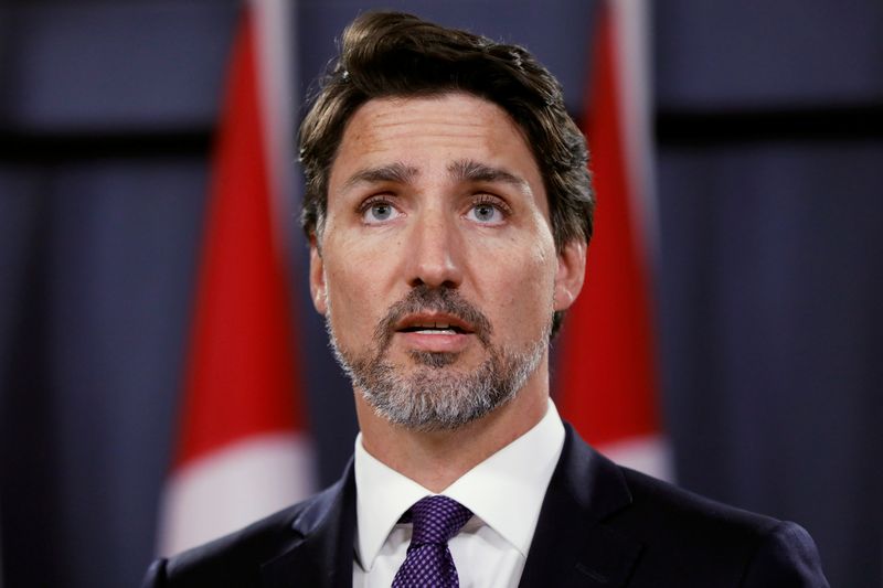 © Reuters. Canada's PM Trudeau attends a news conference in Ottawa