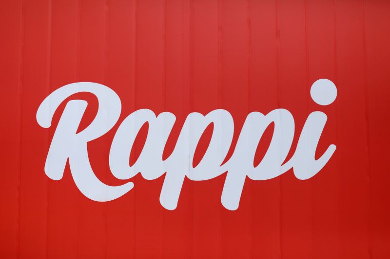 © Reuters. FILE PHOTO: The logo of the Colombian on-demand delivery company Rappi is seen in Bogota