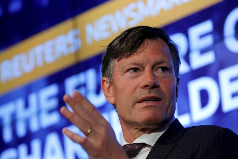 © Reuters. Jeffrey Ubben, Founder & CEO at ValueAct Capital, speaks on the Reuters Newsmaker event "The Future of Shareholder Activism" in Manhattan, New York, U.S.
