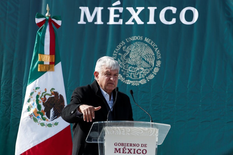 © Reuters. Mexican President Obrador visits the Mexican-American Mormon community in La Mora