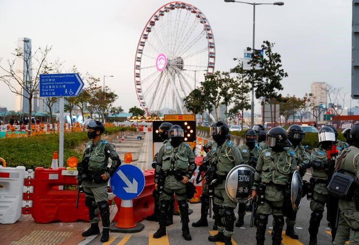 © Reuters. Polícia de Hong Kong