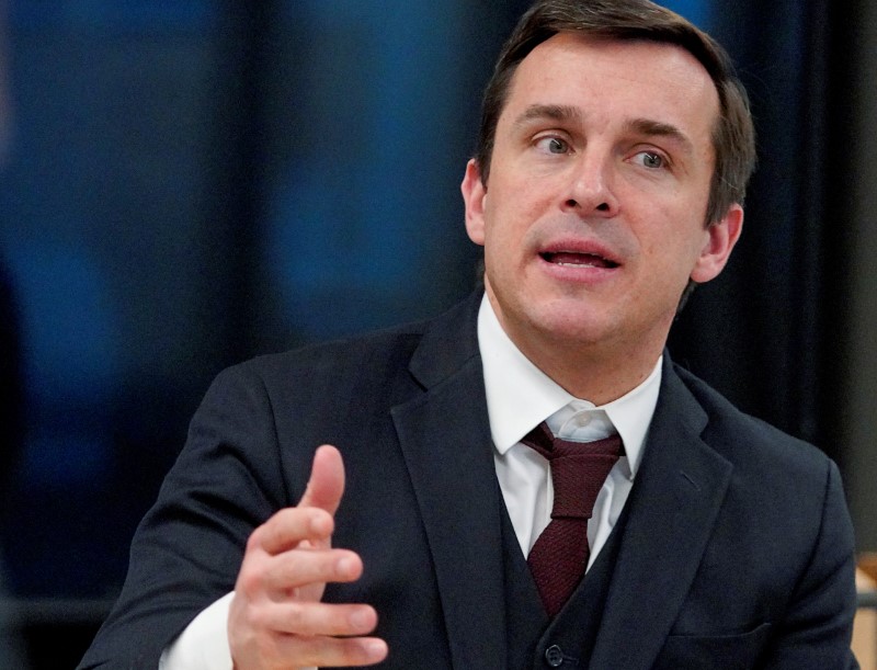 © Reuters. FILE PHOTO: SEC Commissioner Rob Jackson speaks during Reuters interview in Washington