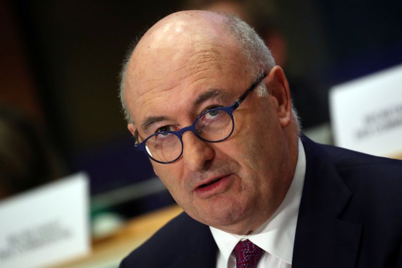 © Reuters. European Trade Commissioner-designate Phil Hogan attends his hearing before the European Parliament in Brussels
