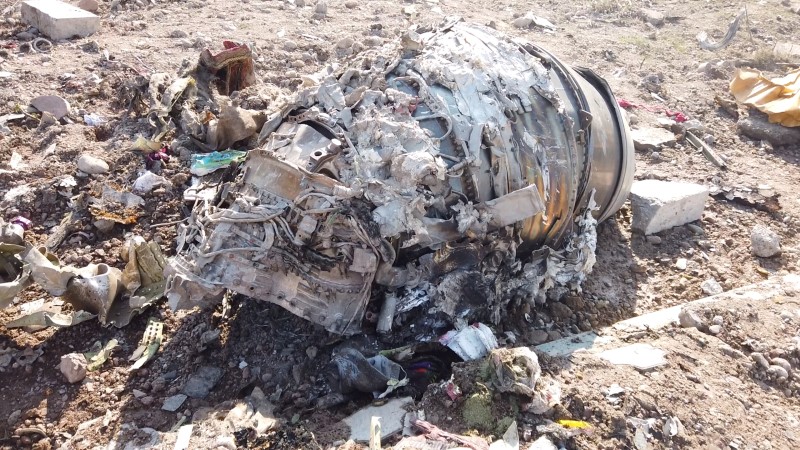 © Reuters. الخارجية الإيرانية: لا تحولوا حادث الطائرة الأوكرانية لقضية سياسية
