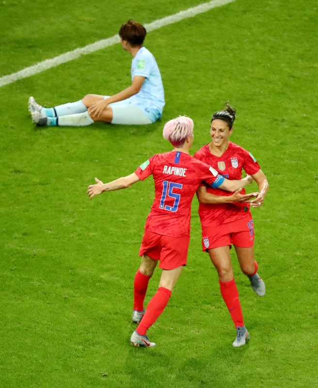 © Reuters. FILE PHOTO: Women's World Cup - Group F - United States v Thailand