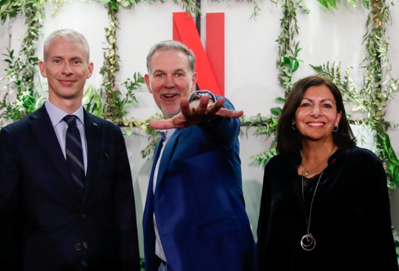 © Reuters. Reed Hastings attends the inauguration of Netflix new offices in Paris