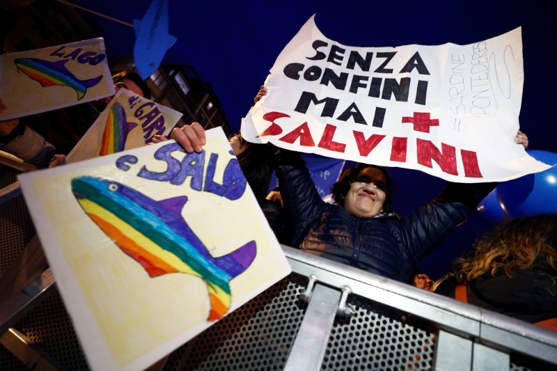 Italian Sardines square off against Salvini ahead of crucial vote