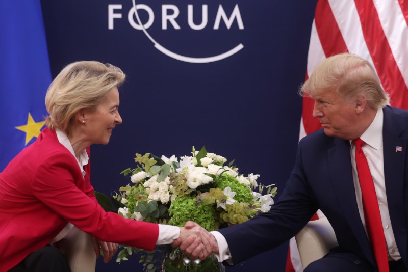 Trump says to discuss trade deal with EU's Von der Leyen