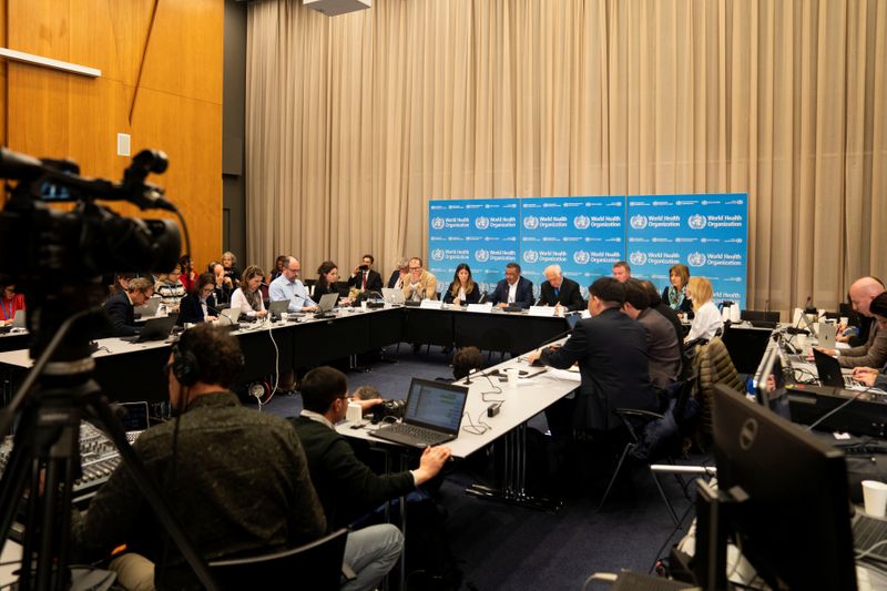 © Reuters. Director-General of WHOTedros takes part to a news conference after a meeting of the Emergency Committee for Pneumonia due to the Novel Coronavirus 2019-nCoV in Geneva
