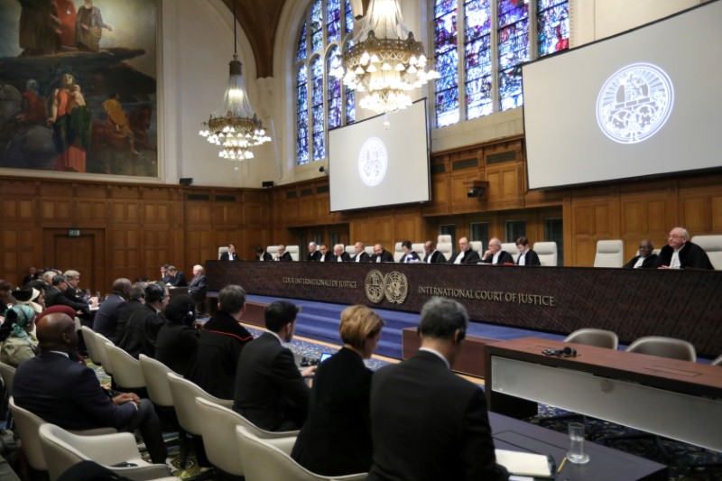 © Reuters. Ruling in case against Myanmar on alleged genocide of Rohingya, at the ICJ in The Hague