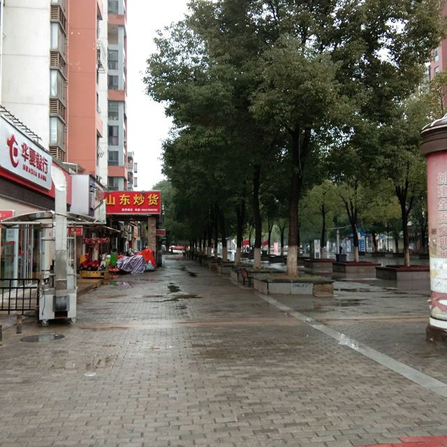 © Reuters. Rua vazia em Wuhan, na China